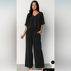 NWT Baltic Born Timbre Matching Set - Large Black Linen Blend